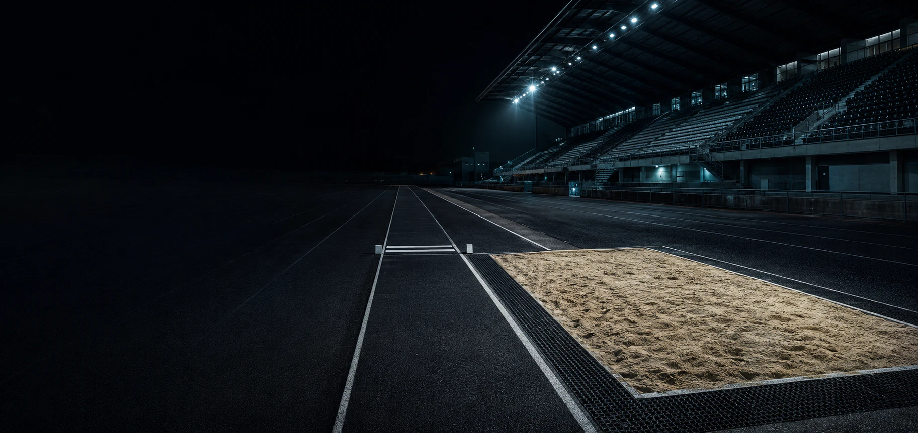 Track & Field venue prepared for competition